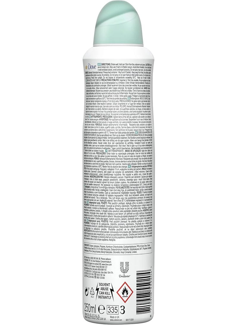 Dove Go Fresh Pear & Aloe Vera Antiperspirant Deodorant Spray 3 x 250ml - Image 3