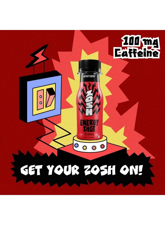 ZOSH ZOSH Energy Apple Energy Shot | No Added Sugar | With Caffeine, Taurine and B Vitamins | No Fizz | No Color | Portable Energy Drink | 75 ml | Pack of 25  - Image 5
