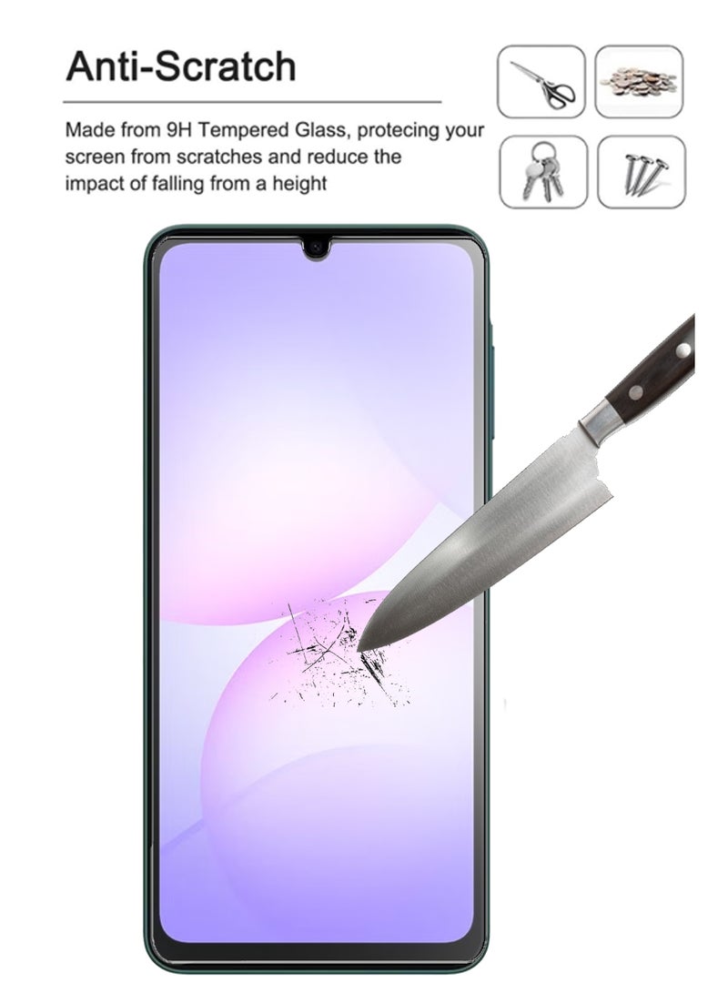 Samsung Galaxy A07 Screen Protector | Tempered Glass Compatible With Samsung Galaxy A07 | Tempered Glass Screen Protector - Delicate Touch , Higher Transparency , Easy to Install ,Anti-scratch and Bubble-free Screen Protector - Black - Image 2