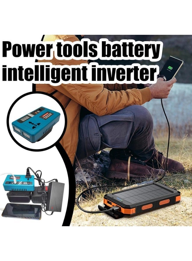 UV Enterprises 21V Battery Power Inverter with LED Light, USB & Type-C Portable Vehicle Power Converter Adapter Charger for Car RV Truck Camping Outdoor Home Use - Image 5