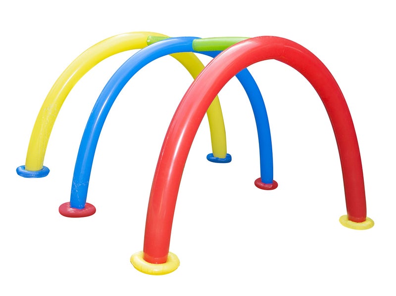 BANZAI Splash Tunnel Sprinkler, Length: 82 in, Width: 76 in, Height: 50 in, Inflatable Outdoor Backyard Splash Toy - Image 3