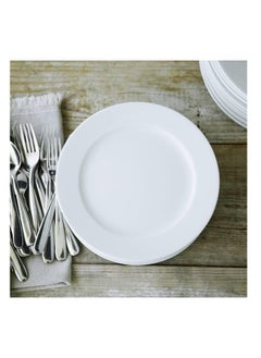 Generic Set Of 6 Premium Porcelain Dinner Plates Set Of 6 | Round Flat & Deep Serving Plates For Meat, Dessert, Salad Or Soup | Scratch Resistant Dishwasher Safe White 15.24 X 15.24 X 1.91 Cm  - Image 3