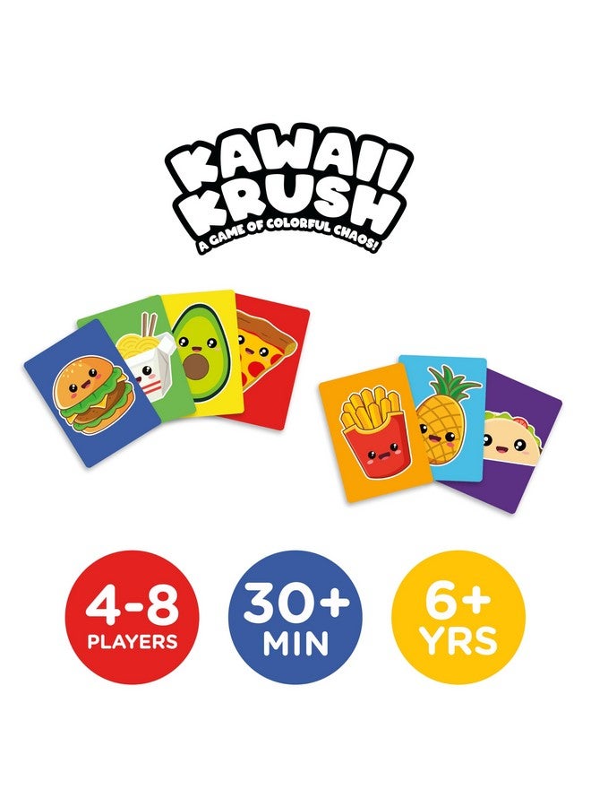 AQUARIUS Kawaii Krush Card Game - Fun Family Party Game for Kids, Teens & Adults - Entertaining Family Game Night Gift - 2 to 7 Players - Ages 6 & Up - Image 2