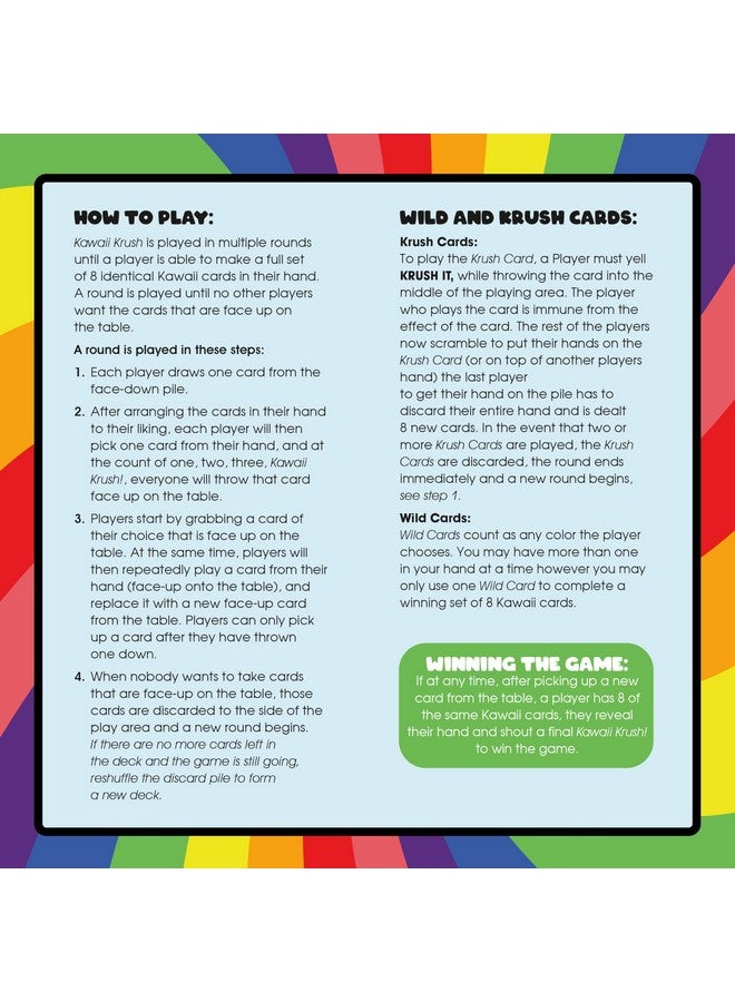 AQUARIUS Kawaii Krush Card Game - Fun Family Party Game for Kids, Teens & Adults - Entertaining Family Game Night Gift - 2 to 7 Players - Ages 6 & Up - Image 5