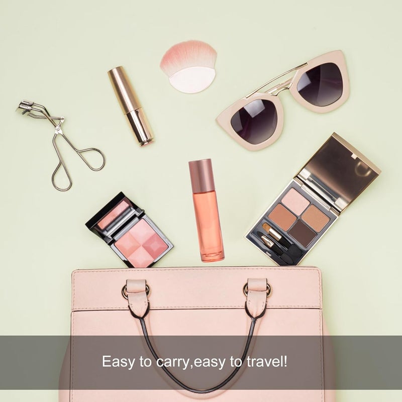 KICHOUSE 9pcs 10ml Rose Gold Roller Glass Bottles Essential Oil Containers Set for Travel Perfume Sub Bottles with Leak-resistant Caps - Image 5