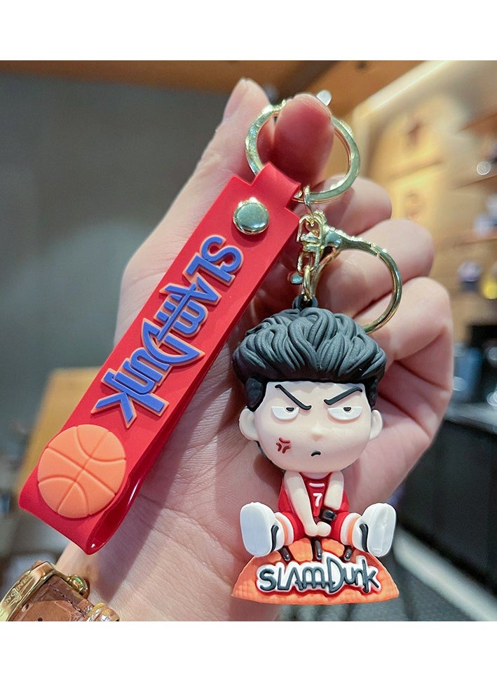 KUYING Creative Slam Dunk Keychain Student Backpack Pendant 