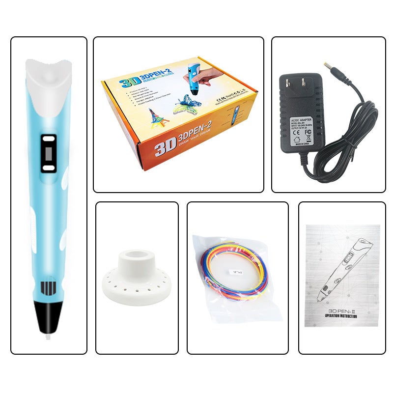 Supply Second Generation 3D Printing Pen Graffiti Painting 3Dpen Children'S Christmas Gift Suit Exclusive Supply - Image 1