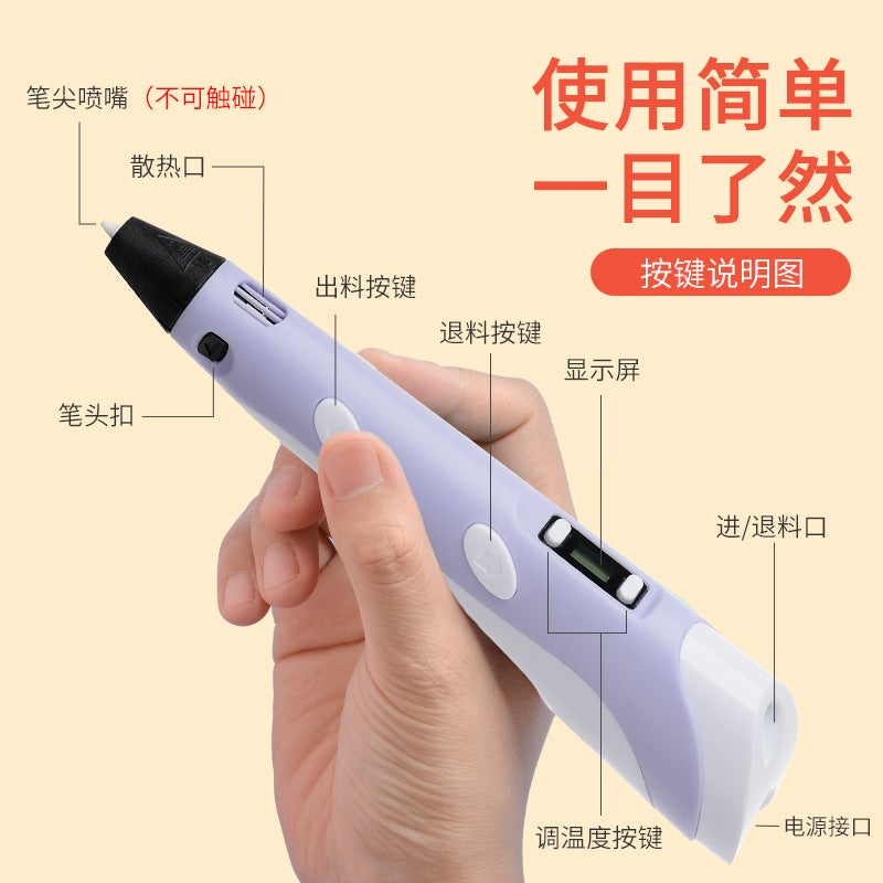Supply Second Generation 3D Printing Pen Graffiti Painting 3Dpen Children'S Christmas Gift Suit Exclusive Supply - Image 5