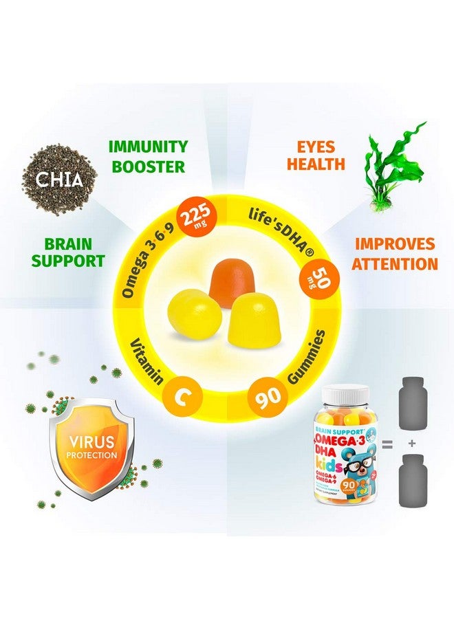 دكتور موريتز حلوى صمغية نباتية من دكتور موريتز تحتوي على أوميجا 3 للأطفال والصغار (90 قطعة)، حلوى صمغية للأطفال تحتوي على أوميجا 6 و9، حلوى صمغية للأطفال تحتوي على أوميجا 3 لصحة الدماغ والقلب، خالية من زيت السمك وخالية من الجلوتين - Image 2