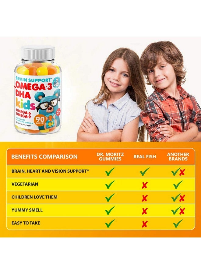 دكتور موريتز حلوى صمغية نباتية من دكتور موريتز تحتوي على أوميجا 3 للأطفال والصغار (90 قطعة)، حلوى صمغية للأطفال تحتوي على أوميجا 6 و9، حلوى صمغية للأطفال تحتوي على أوميجا 3 لصحة الدماغ والقلب، خالية من زيت السمك وخالية من الجلوتين - Image 5