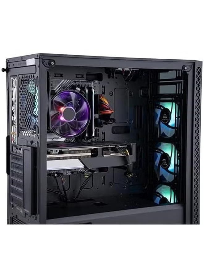 Gaming PC Intel i5-12400F, 16GB DDR4, Nvidia GTX 1650, 500GB NVME M.2 SSD, Windows 10 pro, RGB Gaming Computer PC BLACK - Image 3