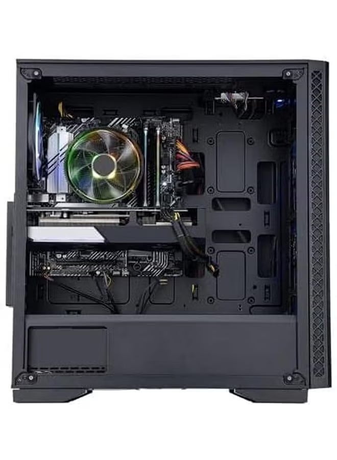 Gaming PC Intel i5-12400F, 16GB DDR4, Nvidia GTX 1650, 500GB NVME M.2 SSD, Windows 10 pro, RGB Gaming Computer PC BLACK - Image 2