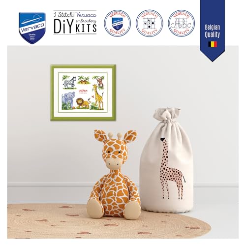 Vervaco Counted Cross Stitch Kit Safari 10.8" x 9.2" - Image 2