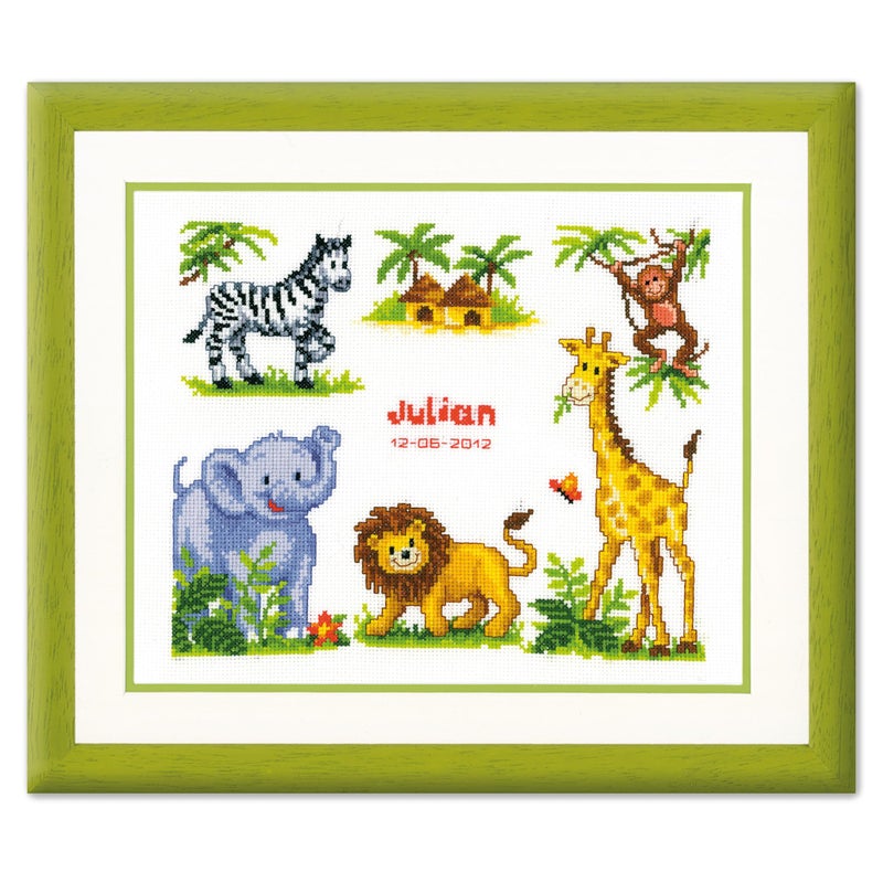 Vervaco Counted Cross Stitch Kit Safari 10.8" x 9.2" - Image 3
