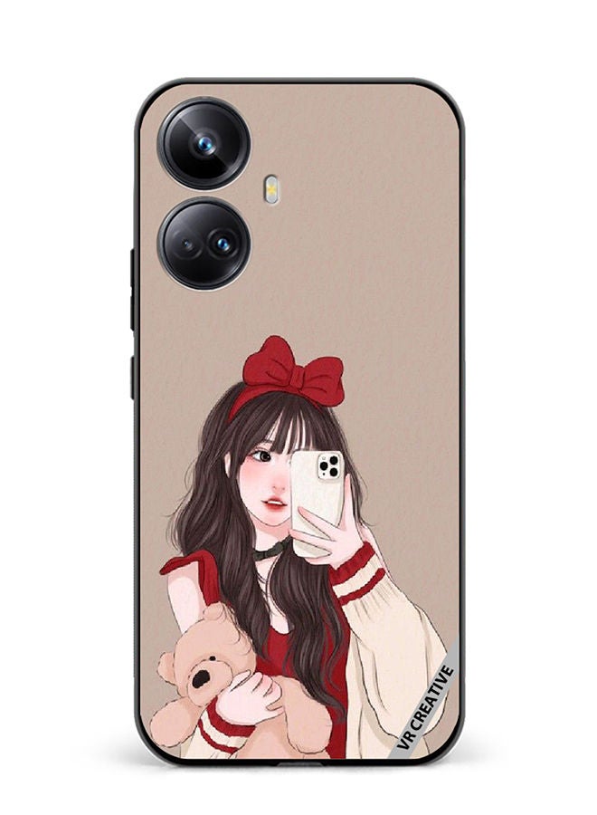 VR CREATIVE Protective Case Cover For Realme 10 Pro Plus Girl Holding Teddy Design Multicolour - Image 1