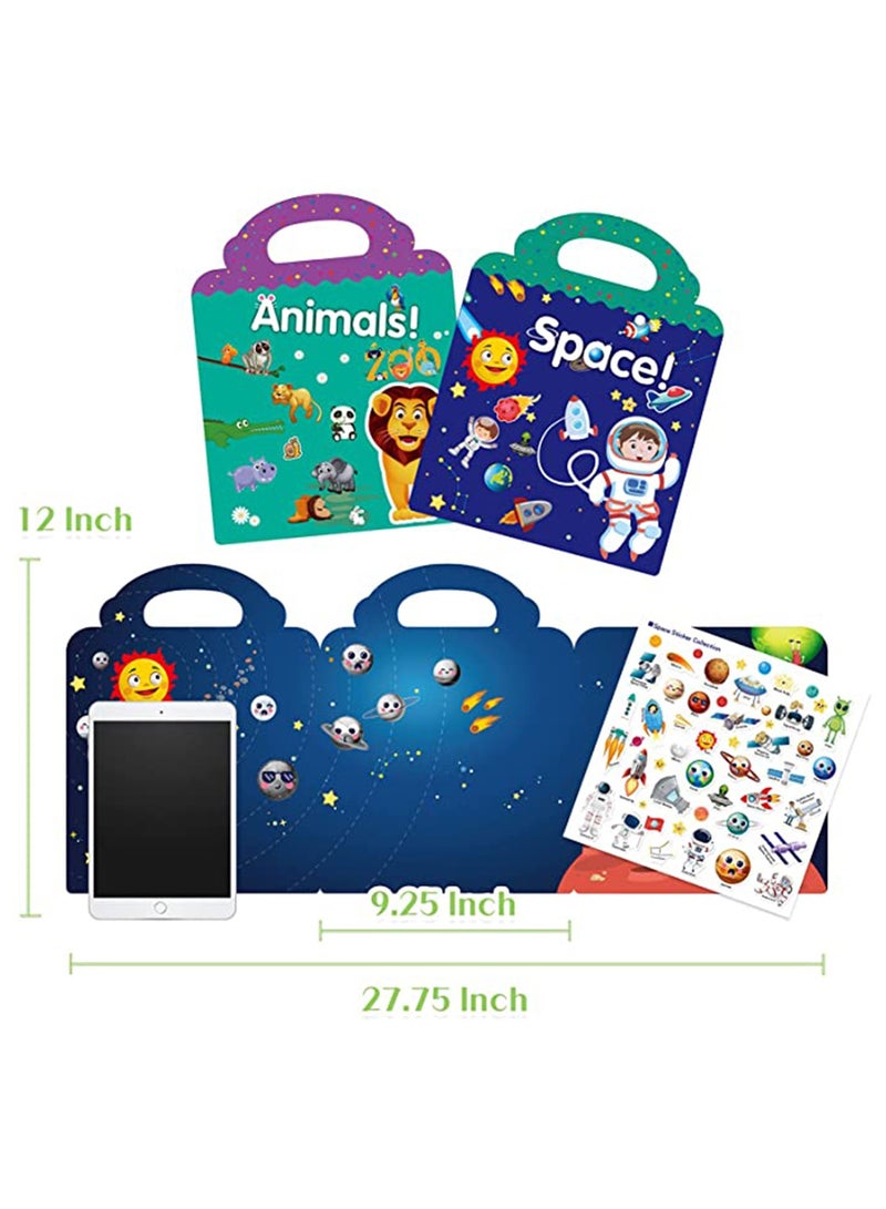 SOLARAE Reusable Sticker Books for Kids, Toys for 2-5 Year Old Girls Boys Birthday Gifts, Toddler Toys, Learning Stickers for Kids Toys, Journal Paper Stickers Scrapbooking Stationery Sticker - Image 4