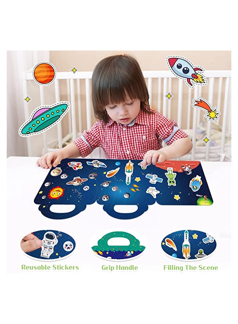 SOLARAE Reusable Sticker Books for Kids, Toys for 2-5 Year Old Girls Boys Birthday Gifts, Toddler Toys, Learning Stickers for Kids Toys, Journal Paper Stickers Scrapbooking Stationery Sticker - Image 2