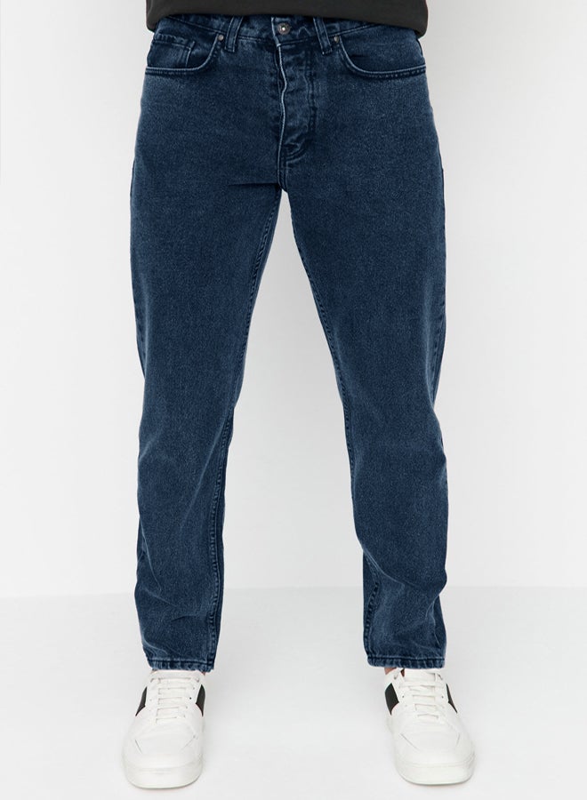 trendyol Navy 100% Cotton Essential Fit Jeans Jeans - Image 2