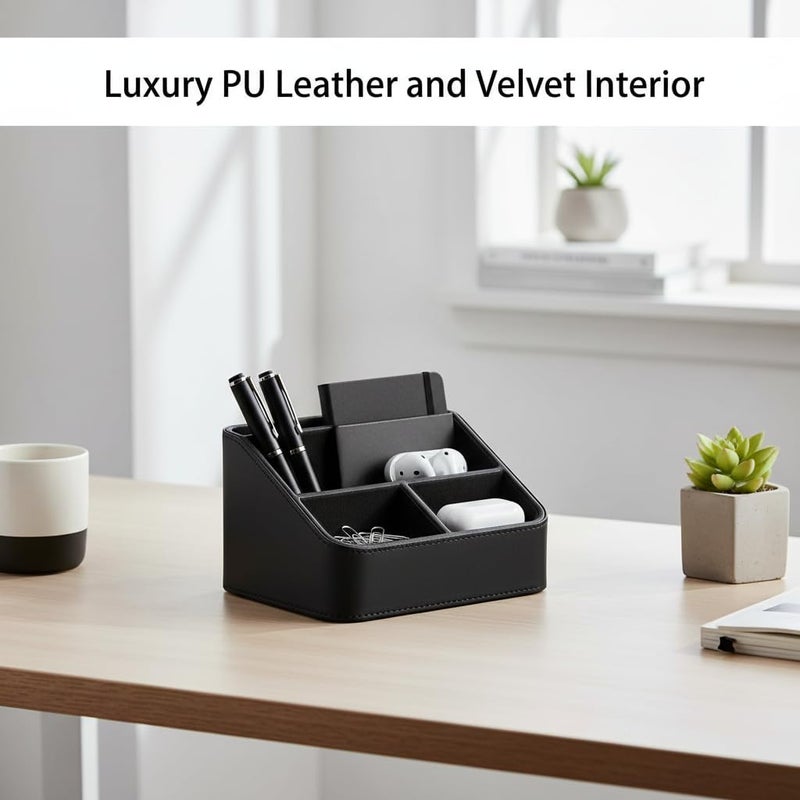 KASTWAVE PU Leather with 4 Compartments - Multifunctional Storage for Home or ( ) - Image 5