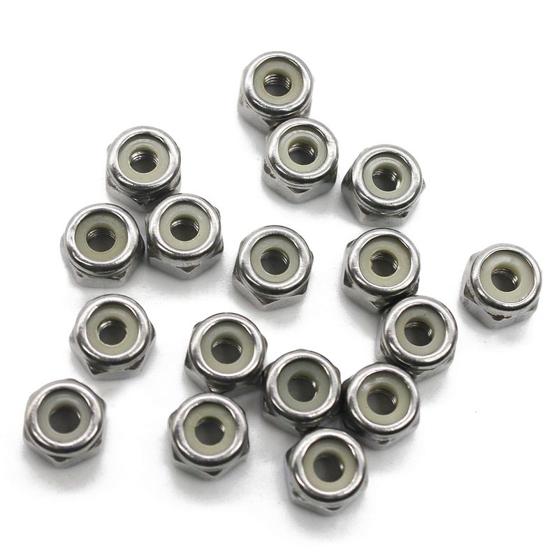 Fullerkreg 100PCS #8-32 Nylon Insert HEX Lock NUT 18-8 Stainless Steel by - Image 2