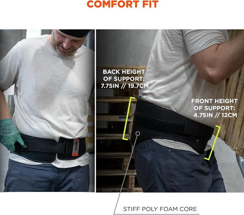Ergodyne ProFlex 1500 Weight Lifters Style Back Support Belt Large Black - Image 4