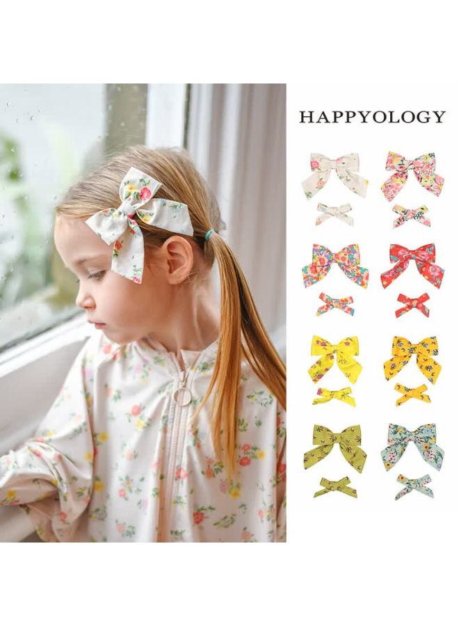 Happyology British Girls Floral Hair Clip Spring New Children's British Style Cute Bow Hairpin - Image 2
