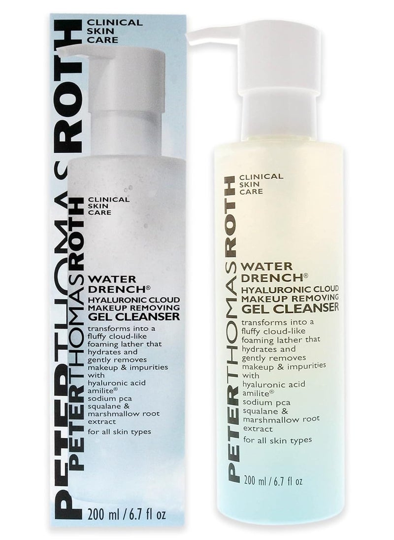 PETER THOMAS ROTH - Peter Thomas Roth | Water Drench Hyaluronic Cloud Makeup Removing Gel Cleanser | Hydrating Facial Cleanser with Hyaluronic Acid Removes Makeup - Image 1