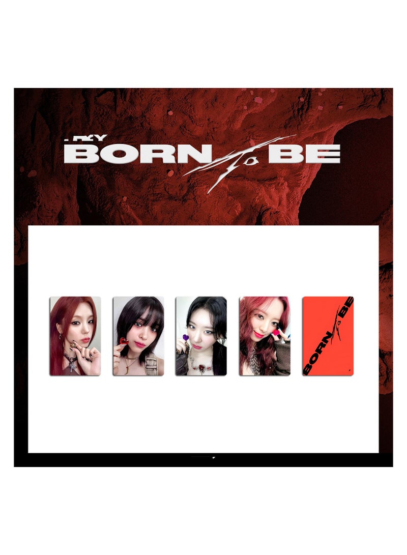 NIBEMINENT 4 Pcs Kpop ITZY Born To Be Lomo Cards Card For Fans Collection Gifts