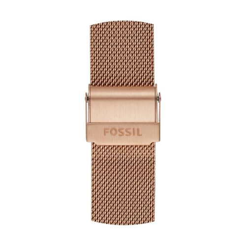 Fossil Women's 18mm Mesh Interchangeable Watch Band Strap, Color: Rose Gold (Model: S181375) - Image 2