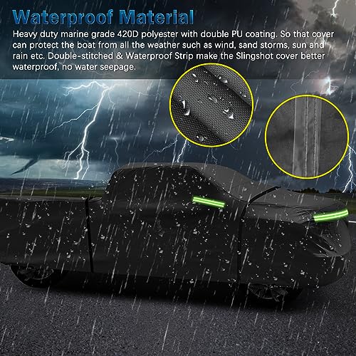 BIGACOVER Truck Cover for Chevy Silverado Crew Cab Long Bed 8.3ft Heavy Duty Waterproof Car Covers with Zipper All Weather Full Pickup Cover Custom Fit 2000-2022 Chevy Silverado 2500 3500HD (UP to 266''L) - Image 4