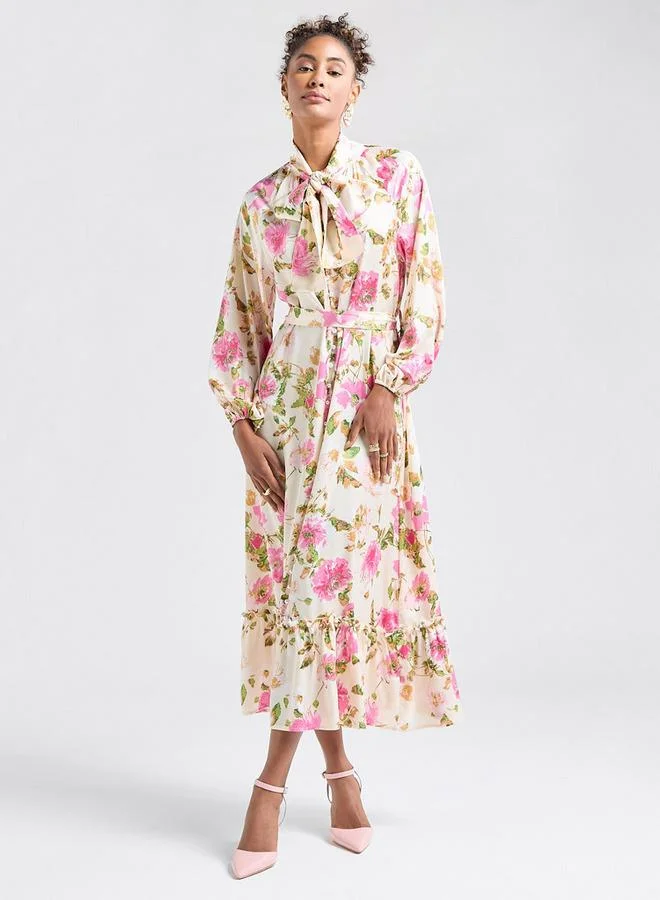 Splash FAV Floral Bow Midi Dress