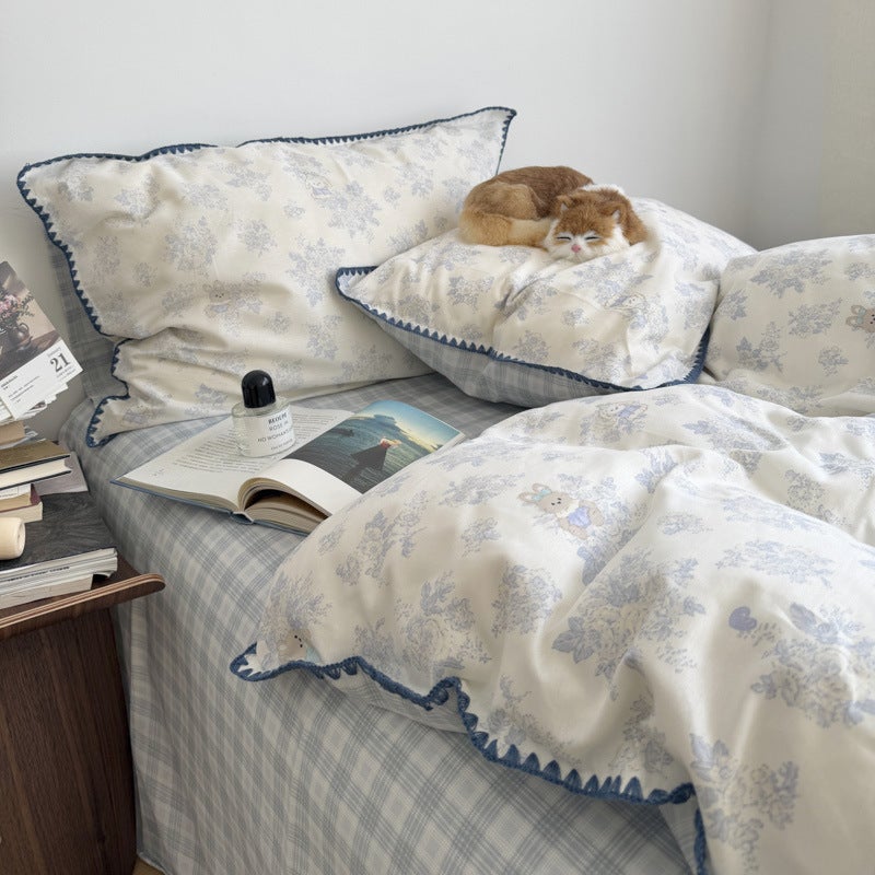 Seine Riverside Bedding Set – Soft, Breathable, Reactive Printed Duvet Cover, Flat Sheet & Fitted Sheet for All Seasons - Image 1