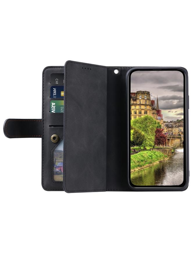 إيروريكس جراب لهاتف Motorola Moto G75 5G، جراب هاتف جلدي مزود بسحاب وتسع بطاقات مع حبل تعليق - Image 3