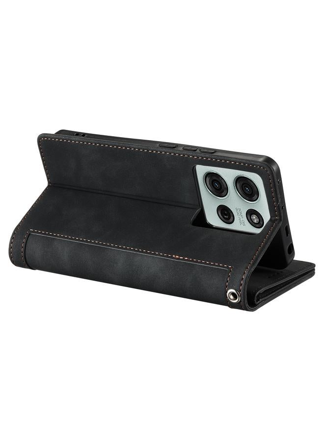 إيروريكس جراب لهاتف Motorola Moto G75 5G، جراب هاتف جلدي مزود بسحاب وتسع بطاقات مع حبل تعليق - Image 4