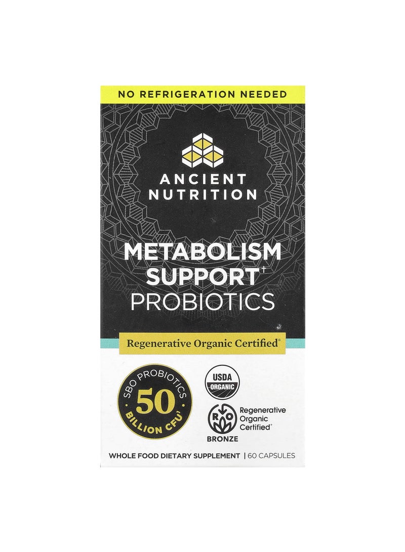 Ancient Nutrition Metabolism Support Probiotics, 60 Capsules