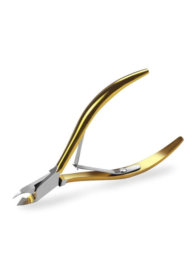 أداة قص الأظافر الاحترافية، وإزالة الزوائد الجلديه والجلد الميت،باللون الذهبي. - Image 1
