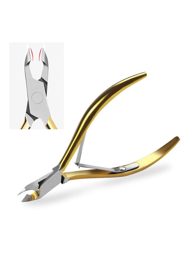 أداة قص الأظافر الاحترافية، وإزالة الزوائد الجلديه والجلد الميت،باللون الذهبي. - Image 5