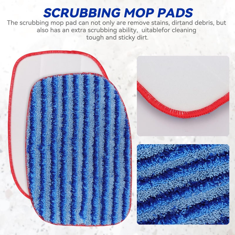GreeSuit MC1375/MC1385 Microfiber Steam Mop Pads: 6 Pack Steam Replacement Pads Compatible with McCulloch MC1375, MC1385, MC1270 Steam Cleaners, Reusable & Washable Replaces Mop Pad Model: A1375-100/A1375-101 - Image 4