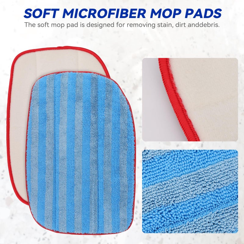 GreeSuit MC1375/MC1385 Microfiber Steam Mop Pads: 6 Pack Steam Replacement Pads Compatible with McCulloch MC1375, MC1385, MC1270 Steam Cleaners, Reusable & Washable Replaces Mop Pad Model: A1375-100/A1375-101 - Image 5