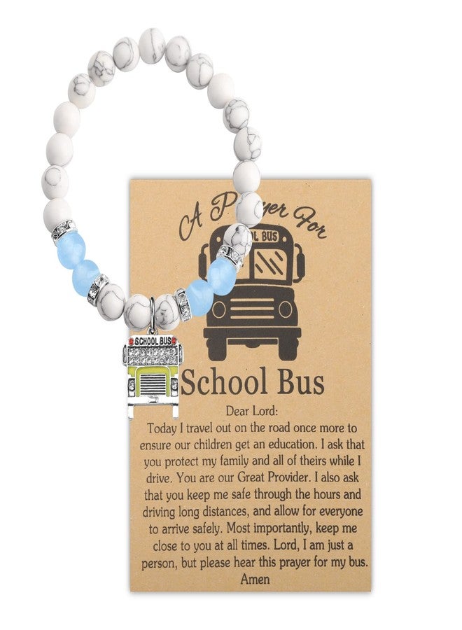 MYOSPARK School Bus Charm Bracelet Bus Driver Thank You Gift School Bus Driver Jewelry Retirement Gifts End of the School Year Gift (School Bus BR) - Image 1