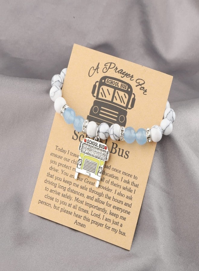 MYOSPARK School Bus Charm Bracelet Bus Driver Thank You Gift School Bus Driver Jewelry Retirement Gifts End of the School Year Gift (School Bus BR) - Image 3