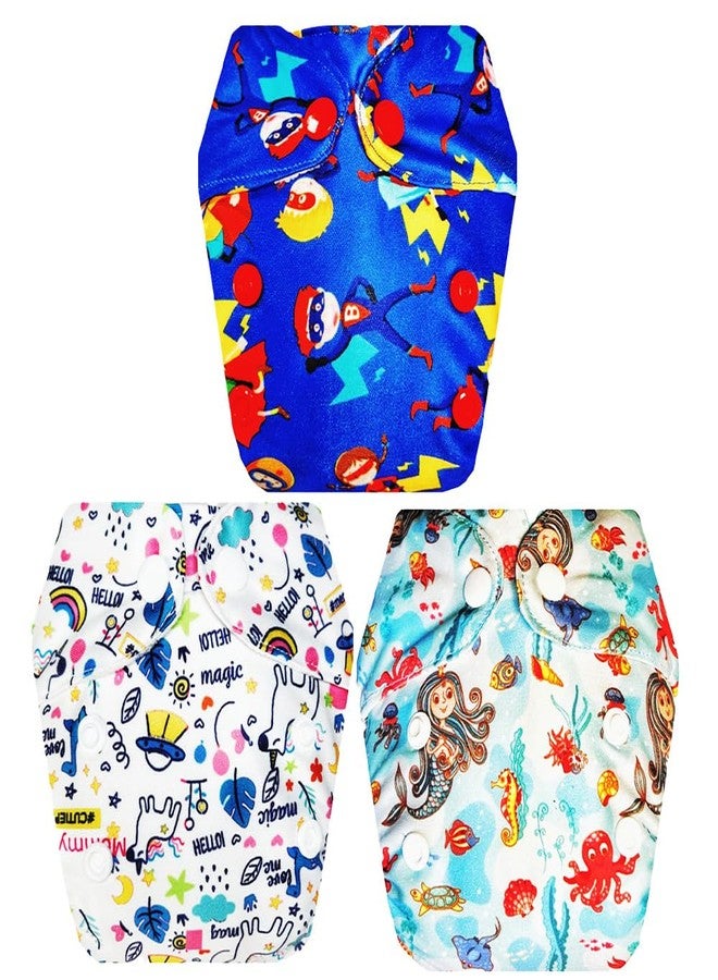 Dumbledo Premium Newborn Cloth Diaper with Integrated Soaker (Pack of 3) | Snug Fit | Reusable & Washable | Travel Friendly | Designed by Moms | 0 - 4 Months | Unisex Baby - Image 1