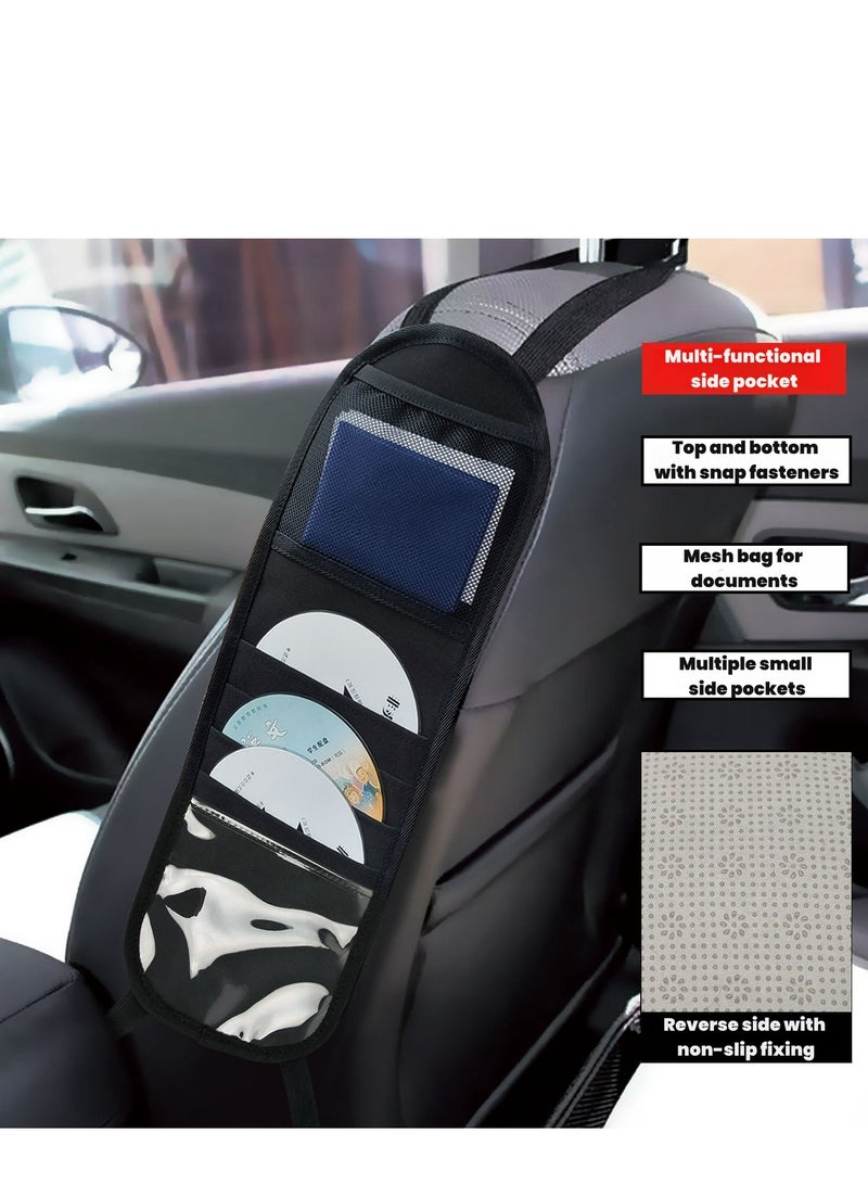 Generic Car Seat Side Organizer, Auto Seat Storage Hanging Bag, Phones, Drink, Stuff Holder with Mesh Pocket for Cars, SUV & Truck - Image 3