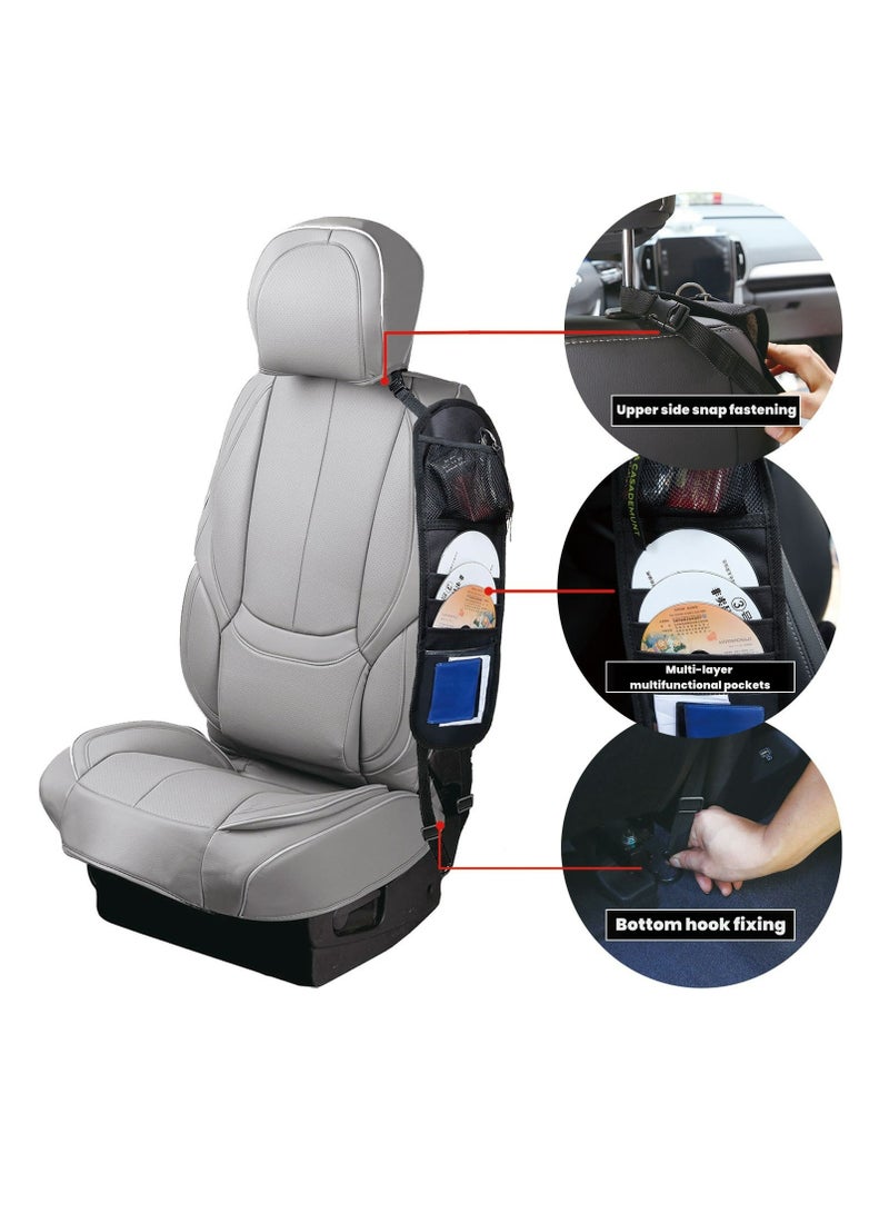 Generic Car Seat Side Organizer, Auto Seat Storage Hanging Bag, Phones, Drink, Stuff Holder with Mesh Pocket for Cars, SUV & Truck - Image 4