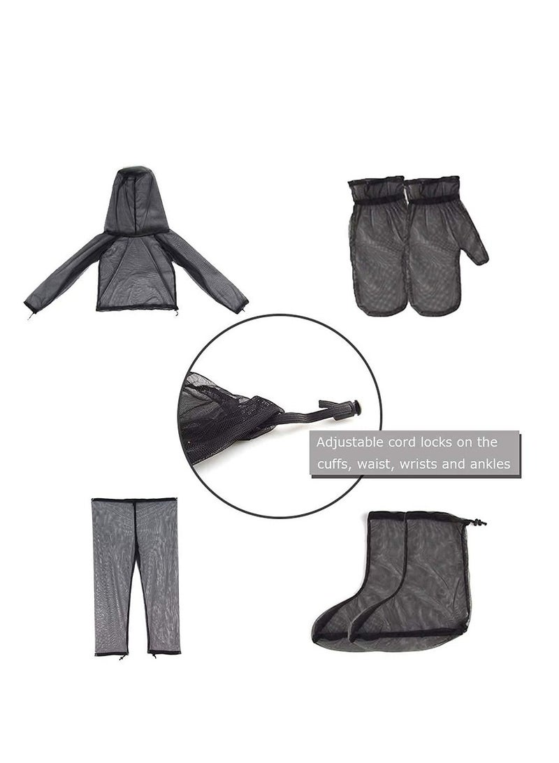 SYOSI 4 Piece Mosquito Net Suit Stay Protected from Mosquitoes Lightweight Breathable Mesh Clothing for Men Women Ideal for Fishing Hiking Camping Farming and Gardening  - Image 2