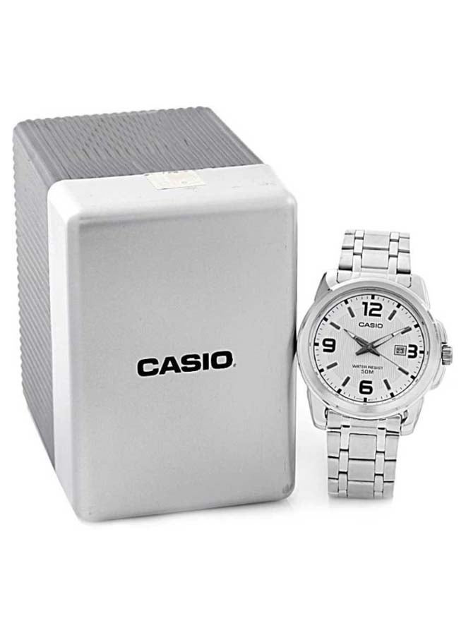 CASIO Men Stainless Steel Analog Wrist Watch MTP-VD01D-7EVUDF - 45 mm - Silver - Image 3