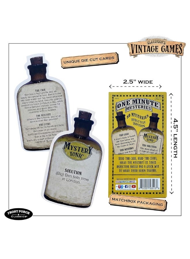 Front Porch Classics | Claredon's Mystery Tonic Vintage One Minute Mystery Card Game for 2 or More Players, Ages 10 and Up - Image 3