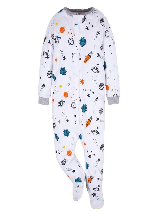 Gerber Gerber Baby Boy's 4 Pack Sleep 'N Play Footie, Space, 3-6 Months - Image 3