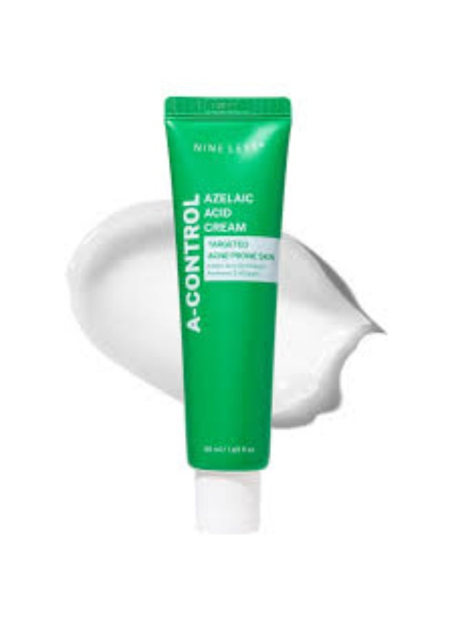 NINELESS A-Control Azelaic Acid Cream – Korean Blemish Clear Moisturizer for Face - Acne-Fighting & Hydrating for Clearer Skin - Blemish Relief, Soothing Recovery, 1.69oz. - Image 1