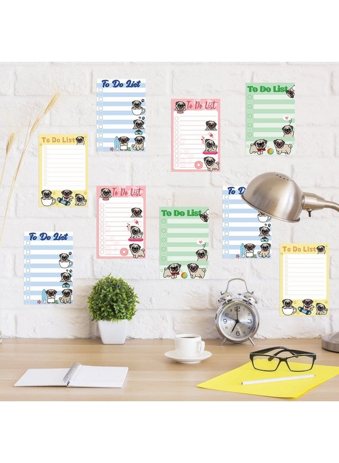 Geyee 4 Pads Funny Animal Sticky To Do Notepad Chicken Hens Dogs Cats Pigs Lover Gifts Chicken Scratch Notepad Chicken Gifts For Rooster Baby Chicklet Barn Office Decor Accessories 4 X 6'' (Pug) - Image 4